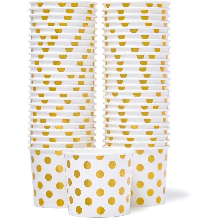 Gobelets En Papier Blanc - Pack De 50, Jetables De 8 France