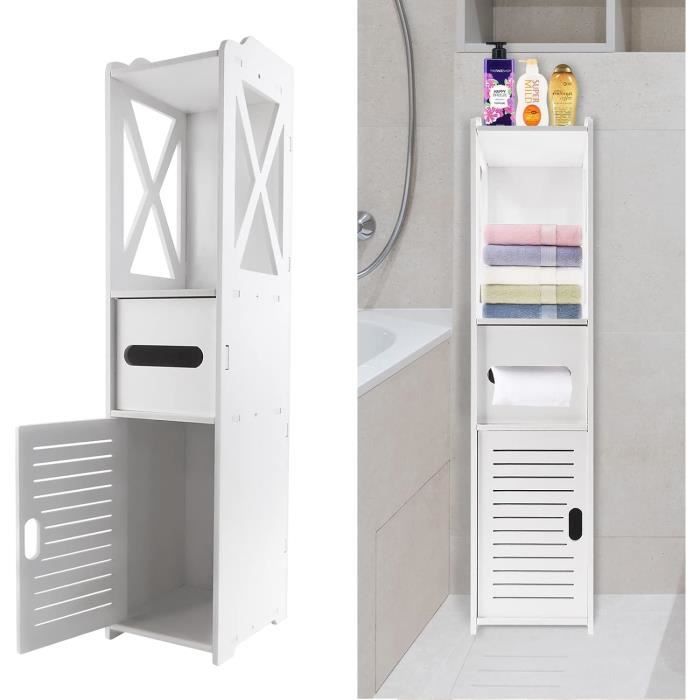 Armoire de salle de bain étanche avec tiroir en papier DAYPLUS armoire de rangement pour toilettes 80 x 20 x 18 cm