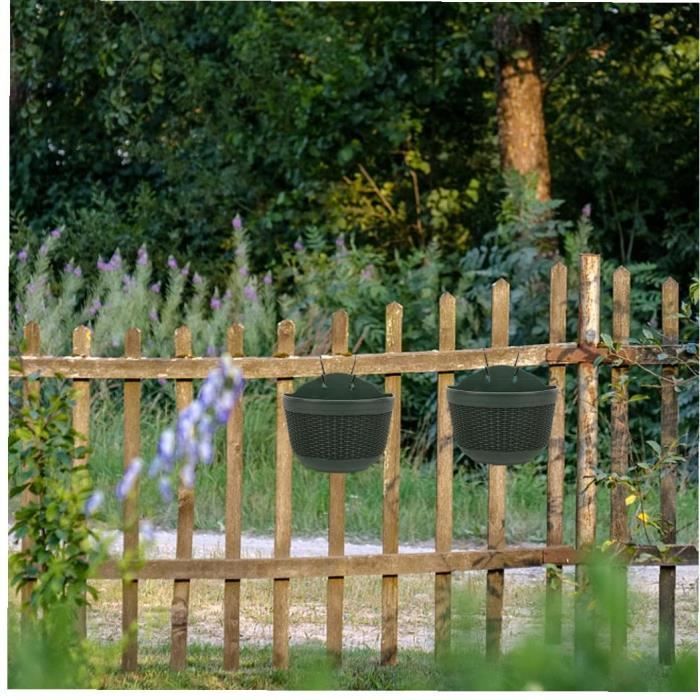 Alipis Support Pot De Fleur Suspendu - Anneau Mural Métal Pour Plantes Intérieur/Extérieur
