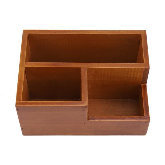 Déco Bois Boîte En Bois Rustique MC-Trend En Forme De Brique - Rangement Déco Style Campagne 32 Cm Décoration Vintage Ferrures