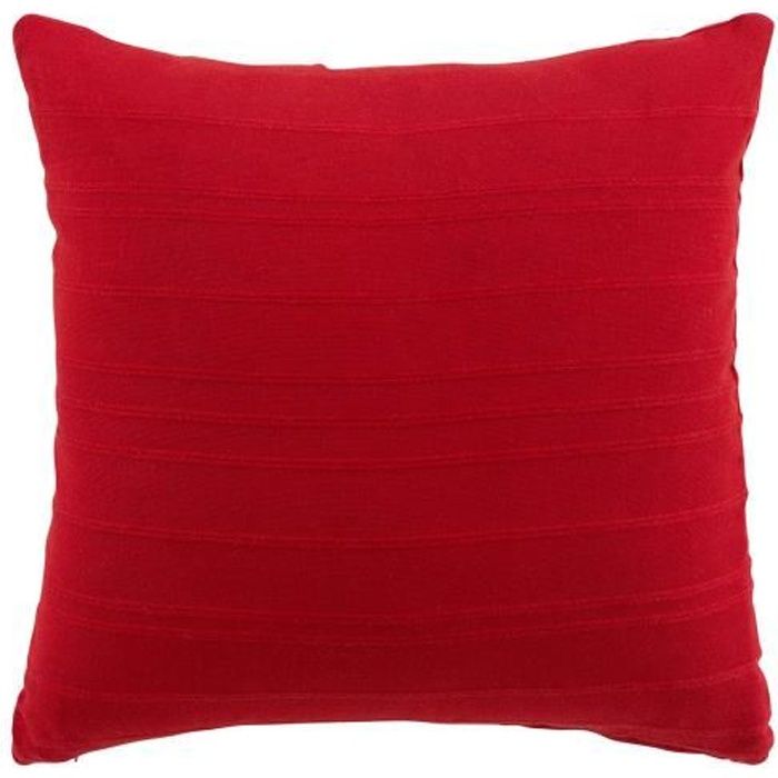 HOUSSE DE COUSSIN DAMIER ROUGE ET BLANC 40cmx40cm 