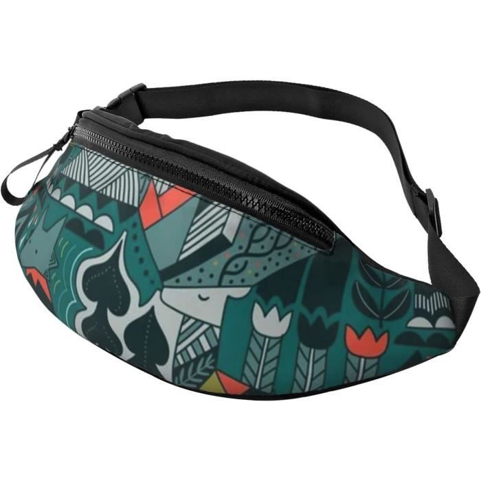 Sac Banane Imprimé Cuir Oral Elu Pour Femme Et Homme,Sacoche De Grande