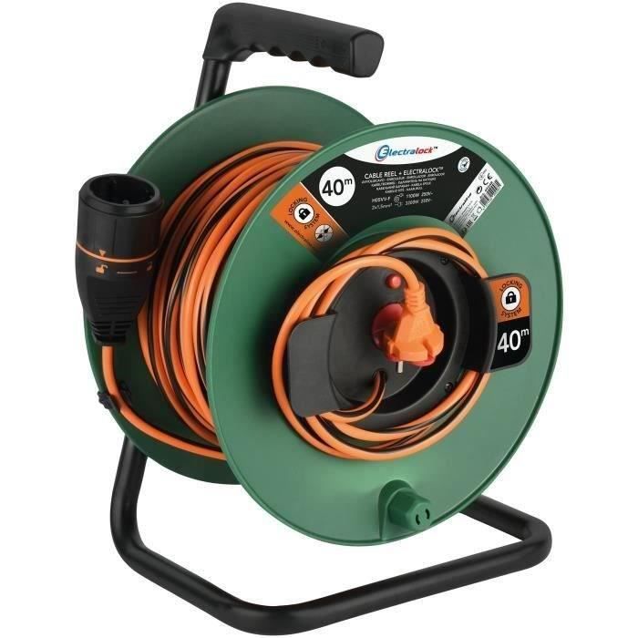 ELECTRALINE Enrouleur jardin Electralock VVF 2x1.5 40 m