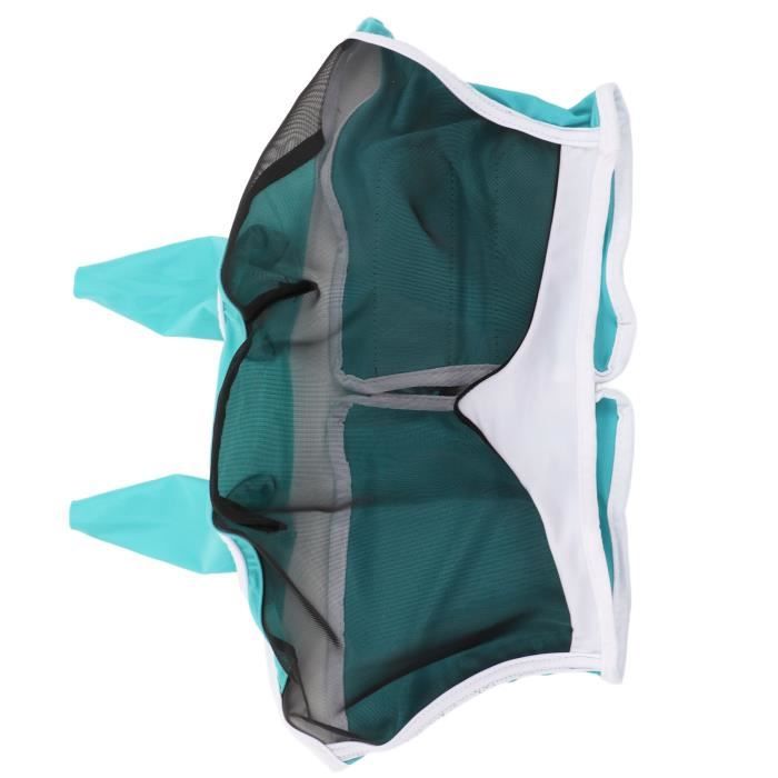 Masque Anti-mouches Et Anti-UV Harrison Howard CareMaster Pour Chevaux – Oreilles Et Nez Protégés, Avec Rembourrage Polaire, Bleu Hawaïen, Taille M
