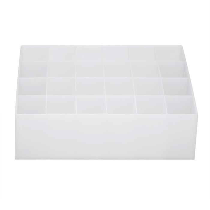 TRIXES Organisateur Rouge à Lèvres Transparent - 24 Compartiments Acrylique - Présentoir Vanité Et Maquillage - Anti-Encombrement