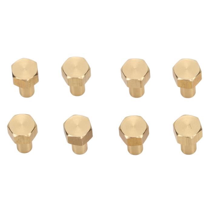 Lot De 4 Bouchons En Laiton Filetage Extérieur 1/2" Avec Joint Caoutchouc - Raccords Étanches Pour Chauffage, Salle De Bain, Eau Potable Et Installations Sanitaires