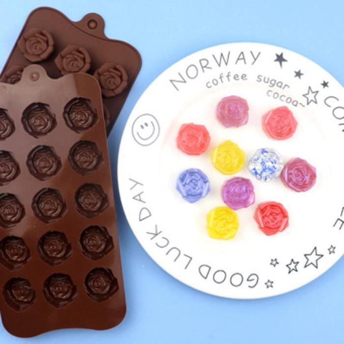 Moule Chocolat Noel Silicone Rose, Moule Savon Gateau Bonbon Noel