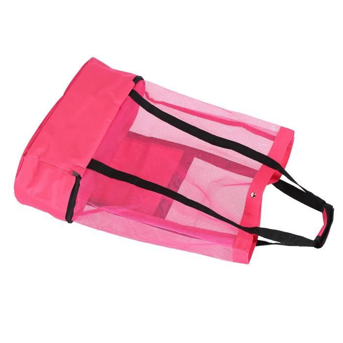 Sac Filet Avec Cordon - 45x60 Cm - Noir - Sac Pliable Plage, Sport, Shopping