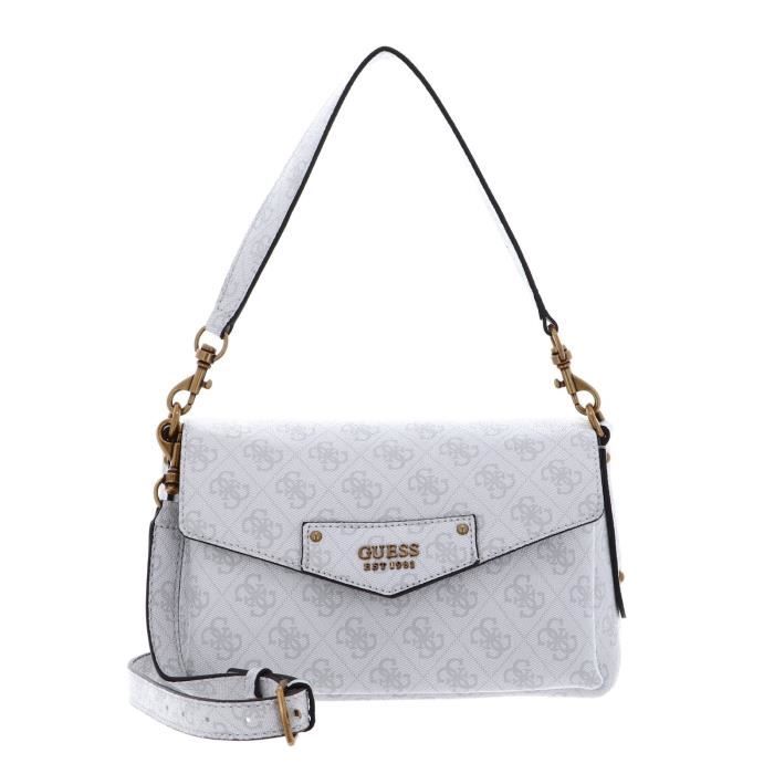 Sac à épaule GUESS Brenton - Couleur Coal Logo, Bandoulière Ajustable - Neuf Avec étiquettes