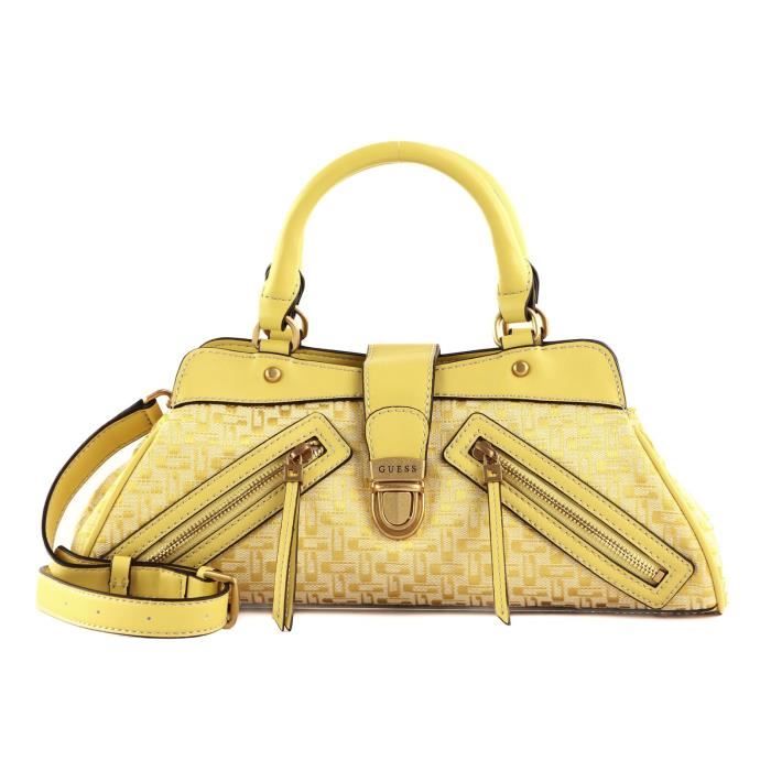 GUESS Belle Vintage Girlfriend Satchel Bag S Lemon Logo [226096