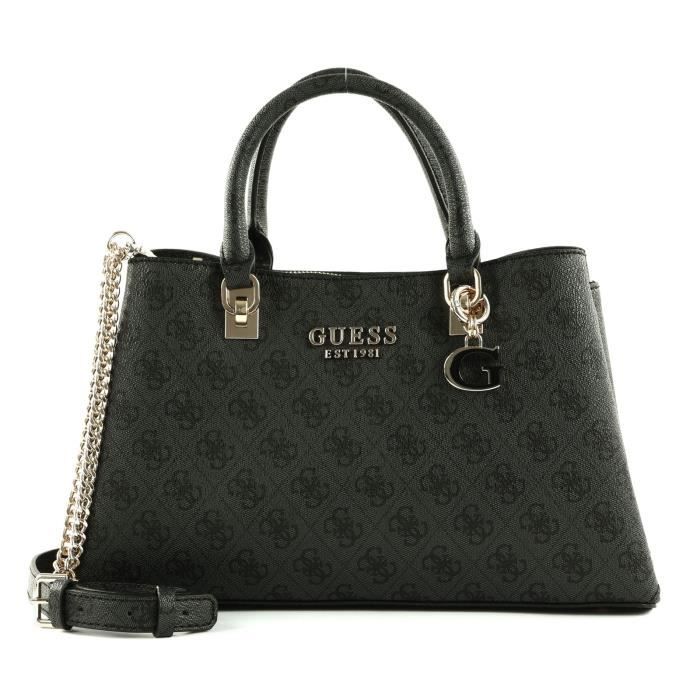 Sac à Épaule GUESS Basilea Girlfriend Satchel Marron Mocha Logo - Neuf Avec étiquettes