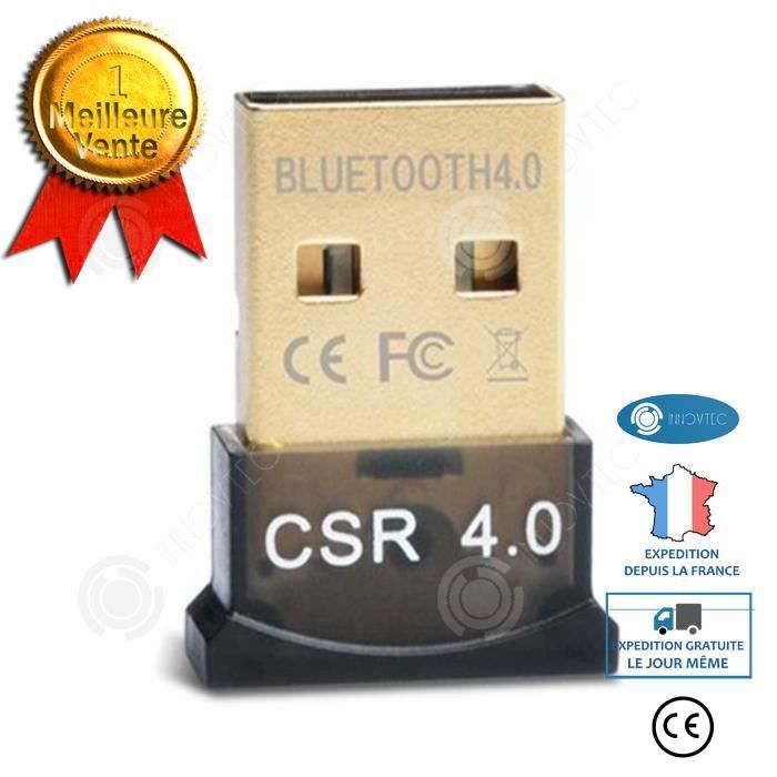 I® Adaptateur Bluetooth USB 4.0 Récepteur audio Bluetooth CSR4.0 Prise en charge de l'émetteur Bluetooth Win8 / 10