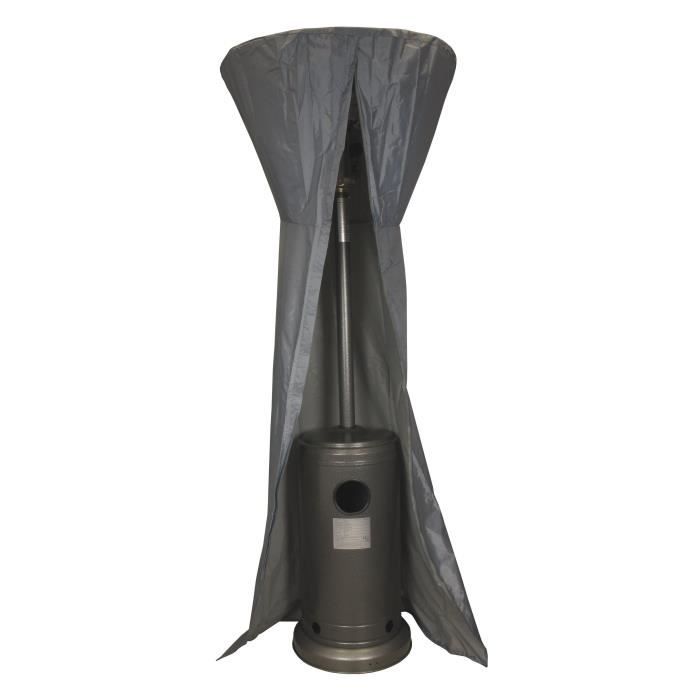 Housse pour parasol chauffant - JARDIN PRATIC - Polyester - 100% imperméable - protection anti-UV - Gris ardoise