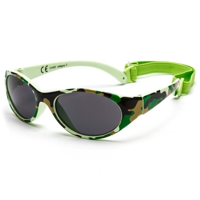 Lunettes De Soleil Polarisées Bébé 6-12 Mois - Cadre Silicone Souple Réglable - Protection UV400 - Mixte Garçon/fille - Idéal Plage Et Promenade