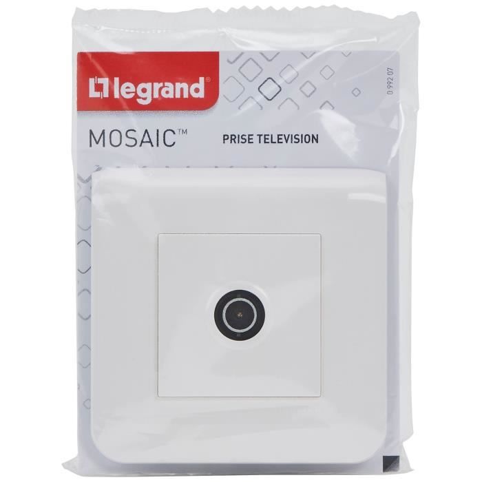 LEGRAND - Mosaic prise télévision simple blanc complet