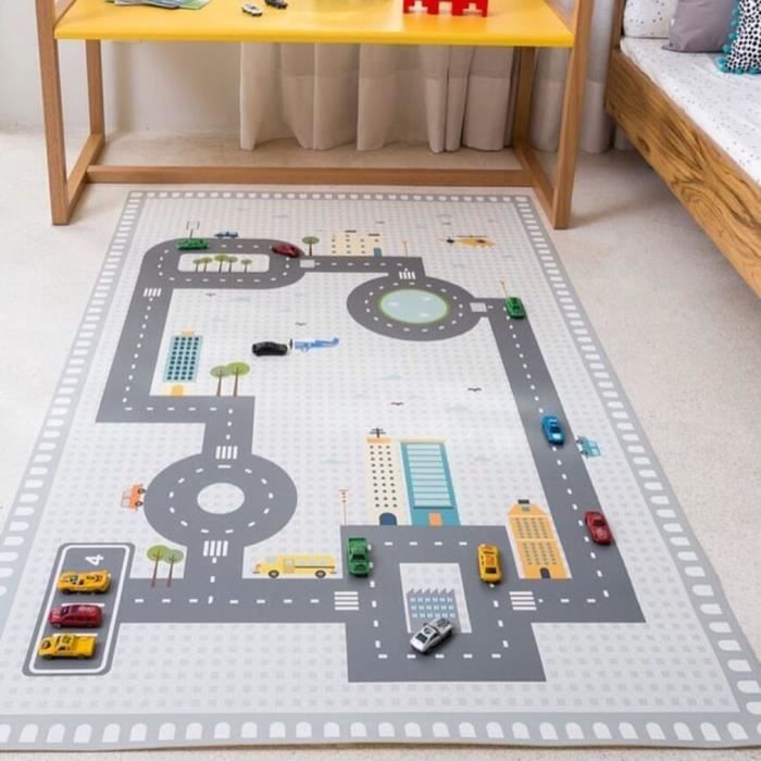 Tapis De Jeu Tapis De Route Numerique Pour Enfants Tapis De Rampe Antiderapant Doux 130 80cm Cdiscount Maison
