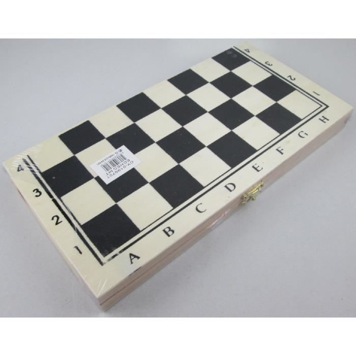 jeu d echec en bois echiquier en bois pliable 30 par 30 cdiscount jeux jouets