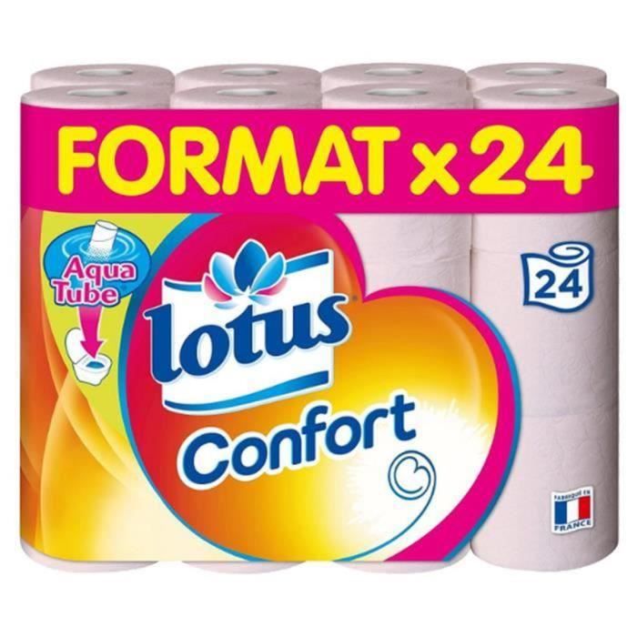 LOTUS - Confort Papier Toilette Aquatube - paquet de 24 Rouleaux