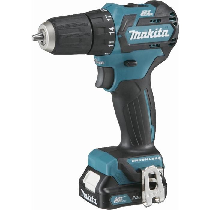 Makita DF332DSAJ Set perceuse visseuse Li Ion 10.8V 2x batterie 2 0Ah dans mallette moteur brushless 35Nm - vue 2