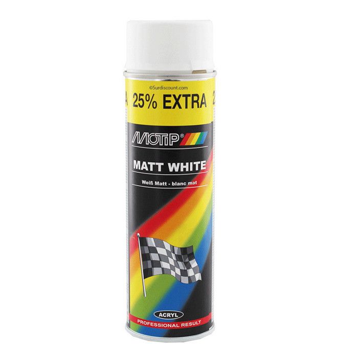 Bombe de peinture standard 500ml motip (blanc mat) - Achat / Vente peinture  auto Bombe de peinture standard ... - Cdiscount