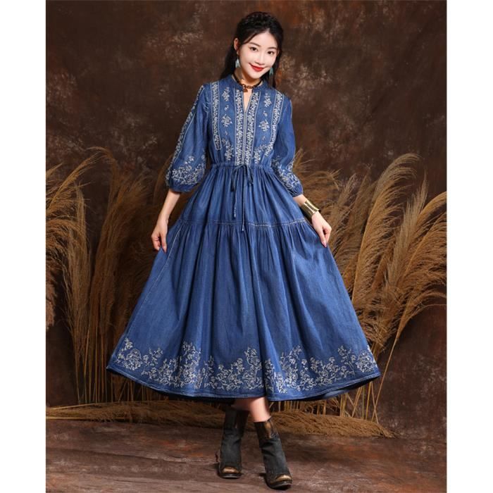 Robe longue store manche trois quart
