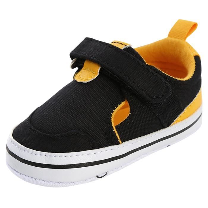 Chaussures Premiers Pas Bebe Garcon Chaussons Bebe Fille Basket Mixte Souple Antiderapant Chaud Hiver Noir Cdiscount Chaussures