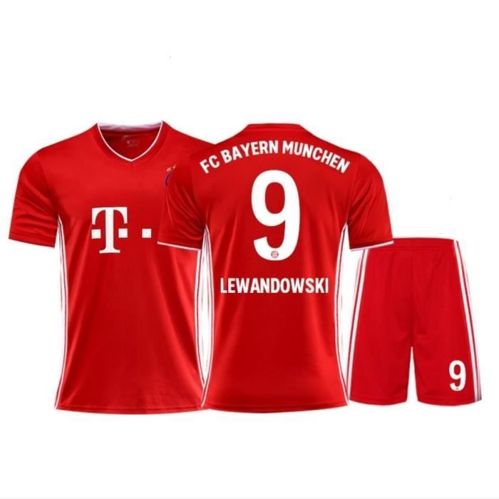 Nouveau Bayern Munich Maillot De Foot Football Soccer Maillot Shorts Kit No 9 Lewandowski 2020 2021 Pas Cher Pour Homme Enfant Prix Pas Cher Cdiscount