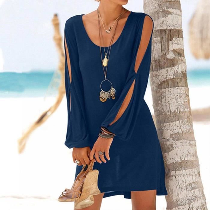 Robe ample bleu marine sale