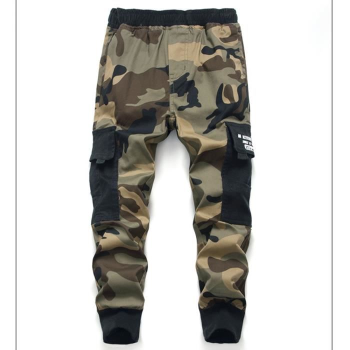 Pantalon Cargo Enfant Jogging Garçon Casual - Camouflage - Vert - Camouflage
