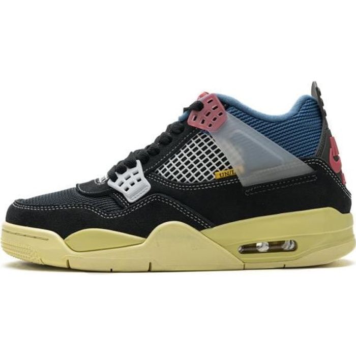 Airs Jordans 4 Retro Chaussures de Basket Pas Cher AJ4 pour Femme Homme  Noir Rouge Bleu - Cdiscount Prêt-à-Porter