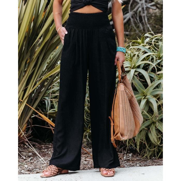 Jogging Femme Ample En Lin Coton - Pantalon Chic Décontracté, Style Tunique - Pour Un Look Confortable Et élégant