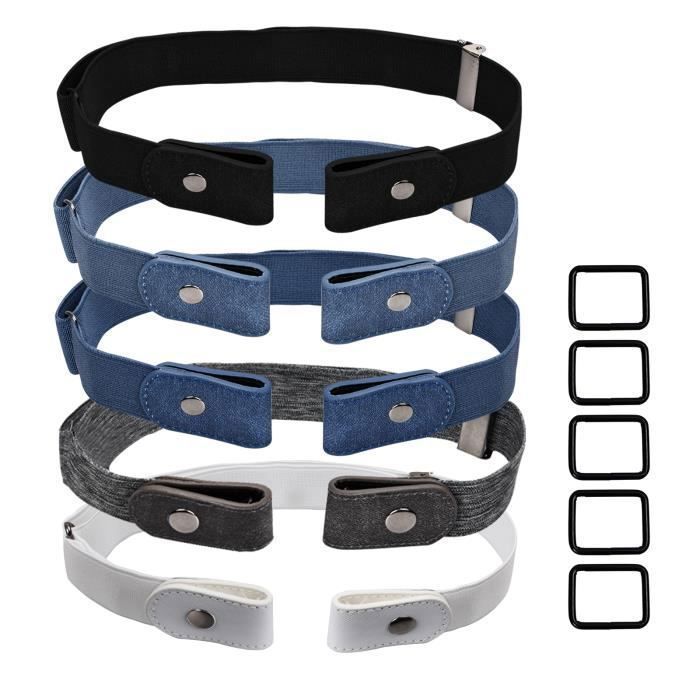 Ceinture tressée élastique unie - All black
