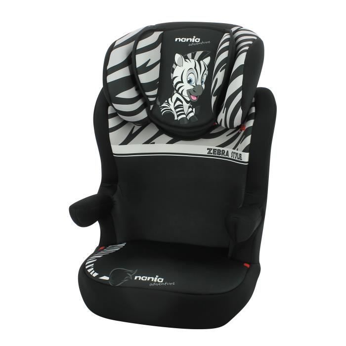 Siège auto rehausseur enfant RWAY groupe 2-3 (15-36kg), évolutif avec protection latérale - Nania Zebra