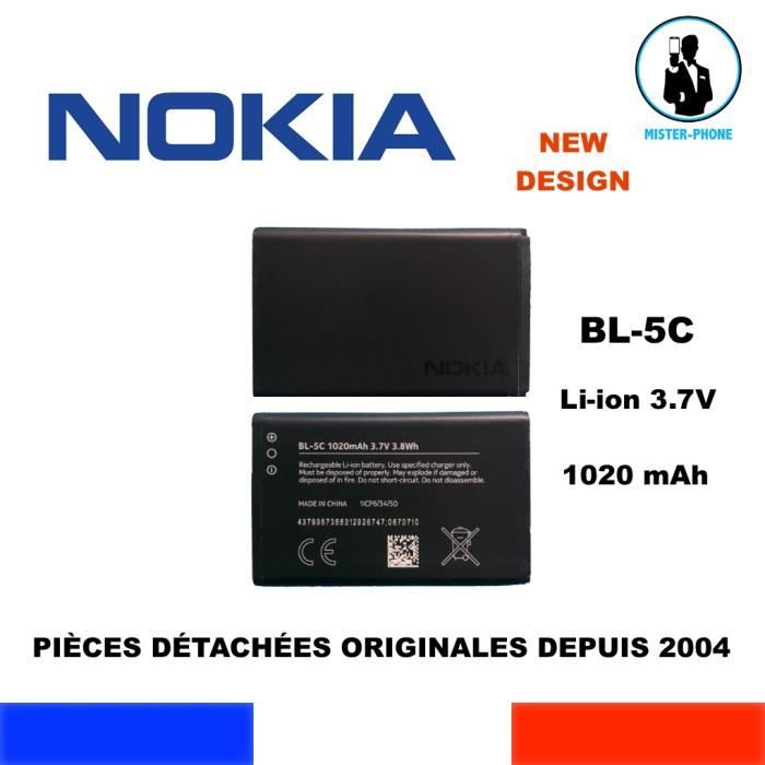Batterie Nokia BL-5C Haute Capacité - Compatible N70 6230 6600 Modèles Classiques