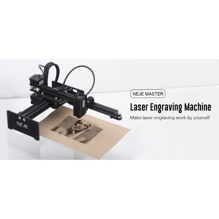 Graveur Laser NEJE Master 20W - Machine CNC Découpe Gravure 15x15cm - Noir