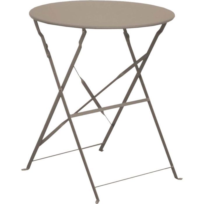 Proloisirs Table Gueridon De Jardin Rond En Acier 60 Cm Cuba