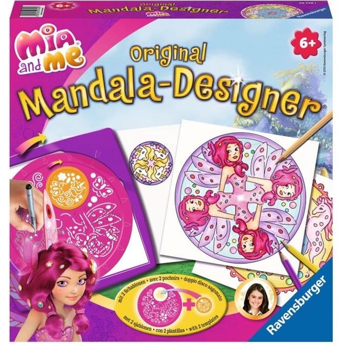 Ravensburger Mandala Designer Mini Flamingo - Kit Créatif Voyage Pochoir Dès 6 Ans