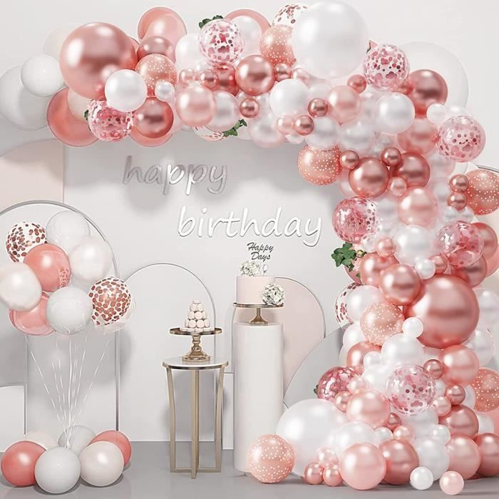 Kit Décoration Fête Fille 34 Pièces - Ballons Papillons Rose/violet - Pour Anniversaire, Baby Shower, Mariage
