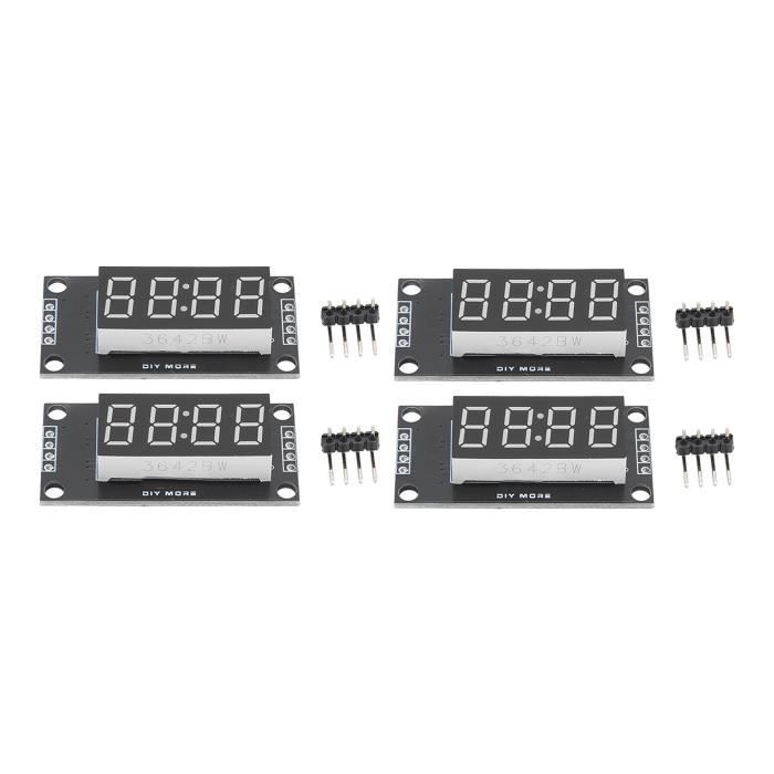 4 Modules D'affichage LED TM1637 0,36 Pouces 4 Chiffres - Pour Arduino, Projets électroniques