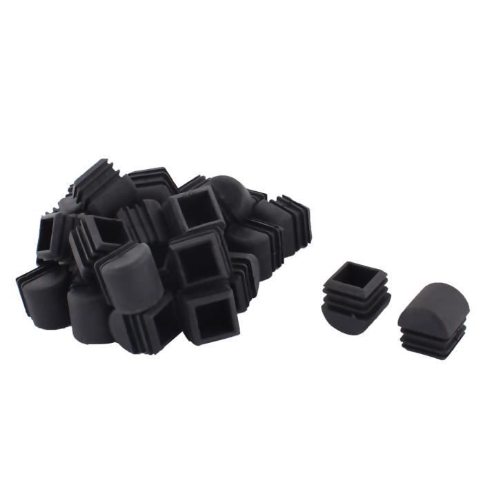 Sourcingmap/® Table en Plastique Jambe Pieds Chaise Tube Tuyau Ins/érer Embout Noir 25mm x 12mm 40 PCS