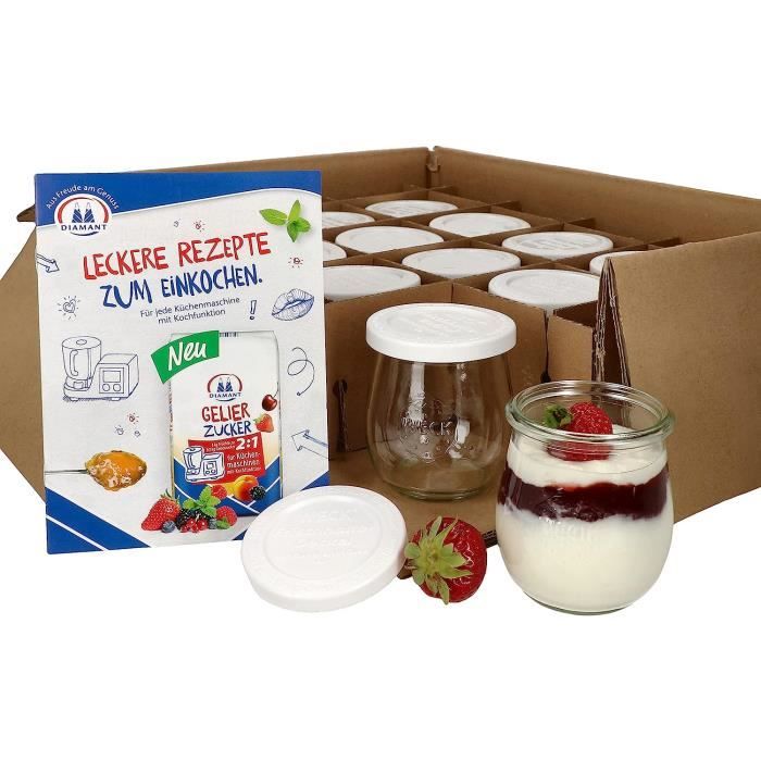 Bocaux WECK droit 370 ml RR100 avec couvercle