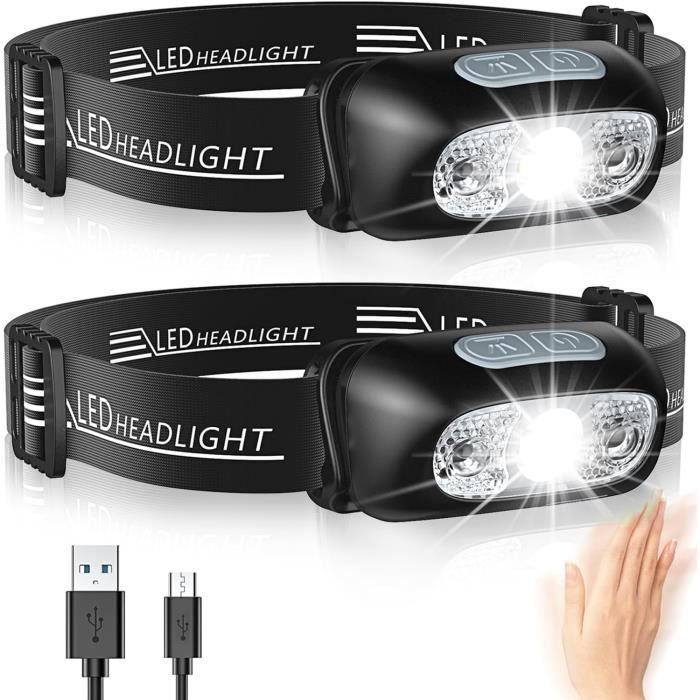 UlisemLampe Frontale LED Puissante avec Capteur Mouvement, IPX6 Étanche, 4 Modes d'Eclairage UlisemLampe Frontale LED Puissante avec Capteur Mouvement, IPX6 Étanche, 4 Modes d'Eclairage