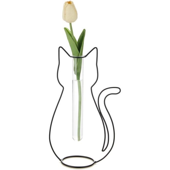 Balvi Vase Silhouette Couleur Noir Vase décoratif en Forme de Chat