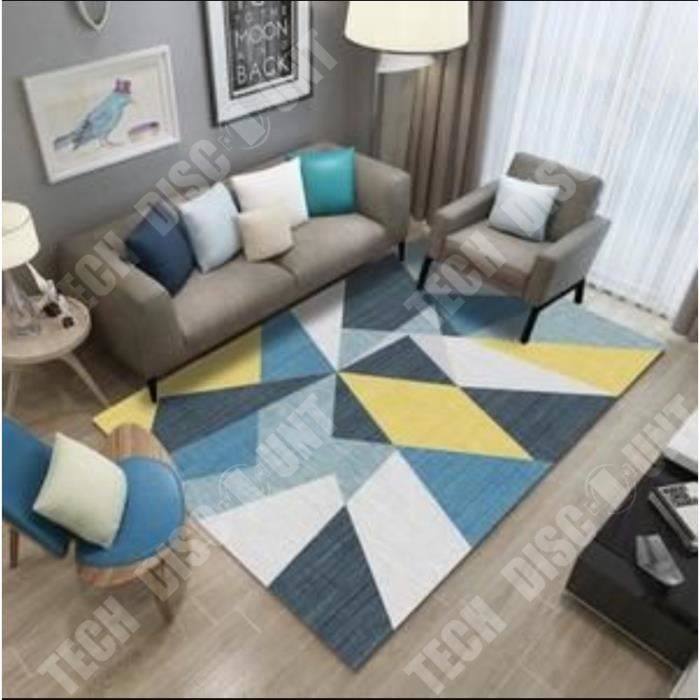 TD® Tapis de salon Européen moderne doux relax multi couleur anti acarien poils couts- Madrid style scandinave - 120x160cm -LJ-6