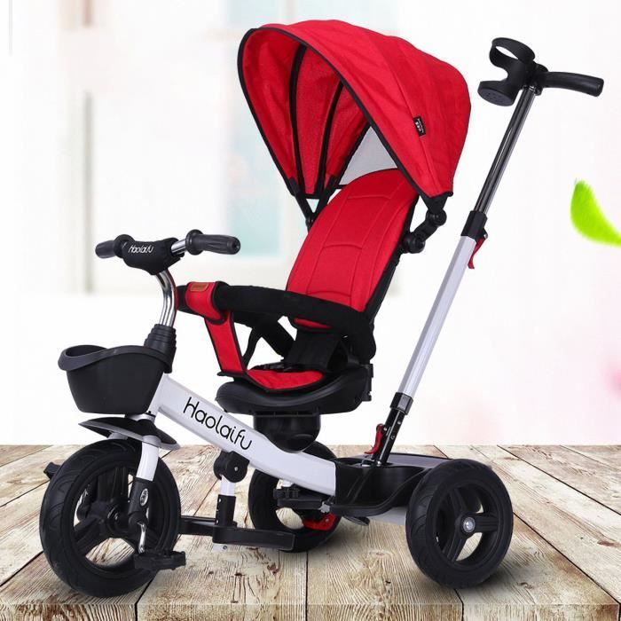 Tricycle Bebe Evolutif 7 En 1 Velo Enfant Avec Siege Reversible Et Roues En Caoutchouc Silencieuses Pour Les Enfants De 1 A 6 Ans Cdiscount Jeux Jouets