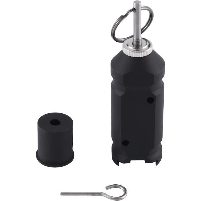 Jeffergarden Alarme de Voyage Alarme de Fil de Voyage Fournitures de Camping en Alliage D'aluminium Matériau en Alliage D'aluminium 4.5V pour Les Alarmes de Piscine Extérieure de Camping Noir