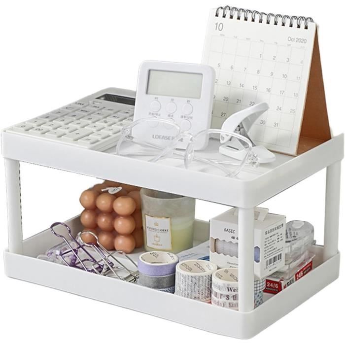 Étagère De Rangement Métallique Pour Bureau/bibliothèque - Organisateur Compact Noir (40x21x36 Cm)
