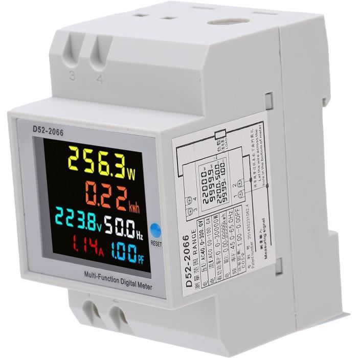 Compteur D'énergie électrique Monophasé EKM - 120/240V, 100A - Mesure KWh De Qualité Pour Suivi De Consommation