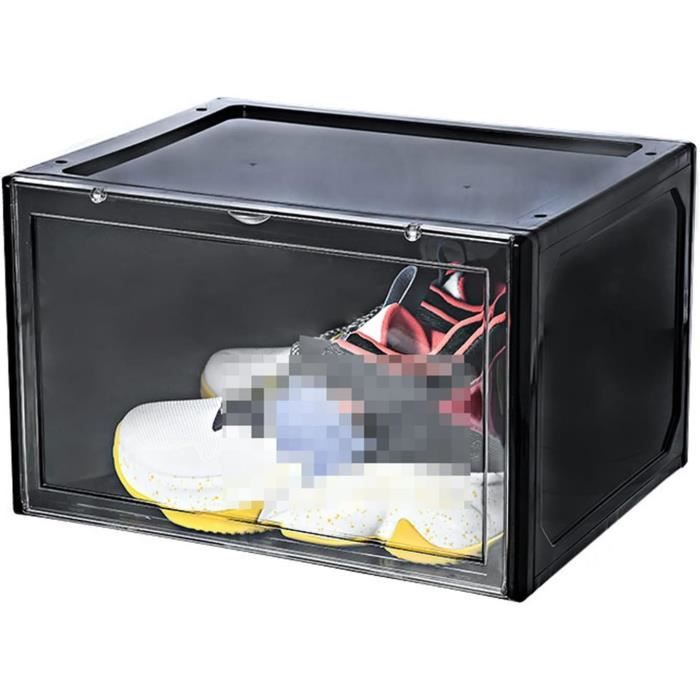 Asou 6 Pack Boîte à chaussures Boîte de rangement de chaussures transparente Boîte d'affichage
