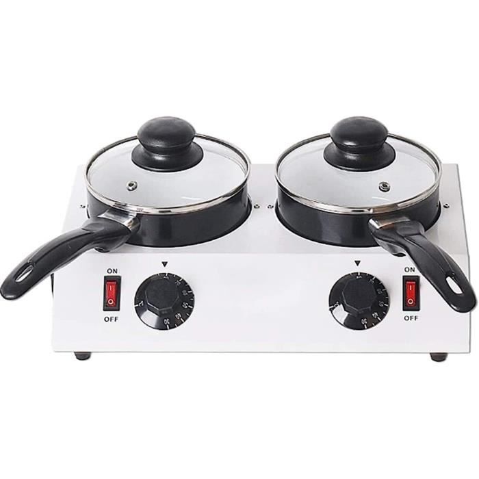 Fondeur de chocolat - TRAHOO - 4 pots de temporisation - 170 Watt - Gris - Electroménager